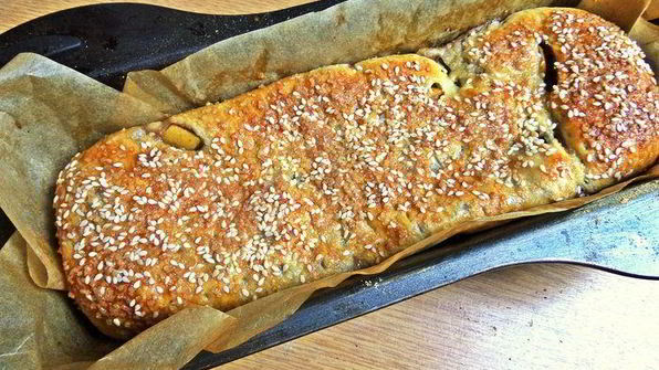 штрудель с грушей и яблоками