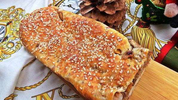 штрудель с грушей и яблоками