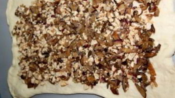 штрудель с курицей и грибами