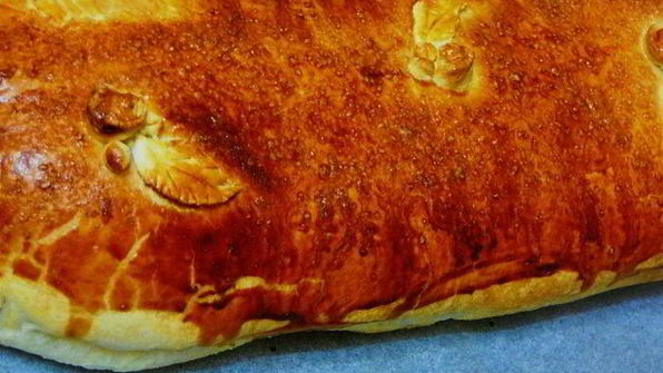 штрудель с персиками