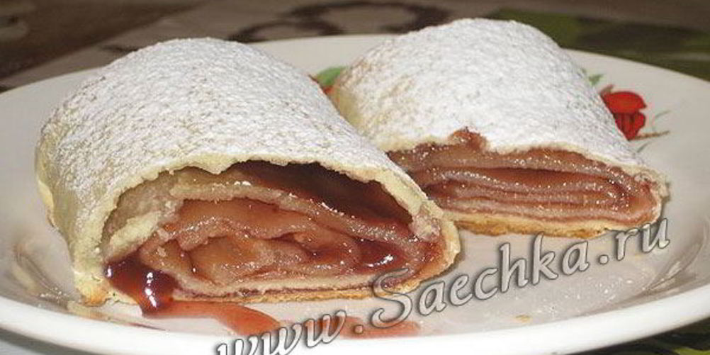 Рецепт штруделя с творогом и вишней