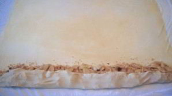 штрудель с яблоками из лаваша