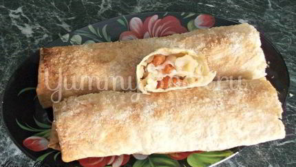 Яблочный штрудель из лаваша