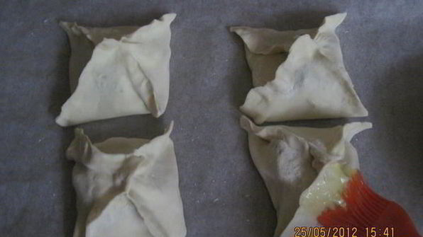 слойки с бананом и шоколадом