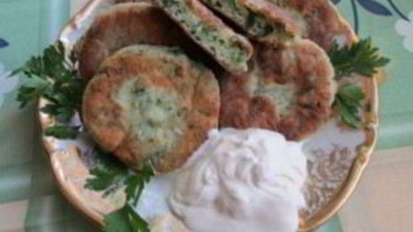 соленые сырники с зеленью