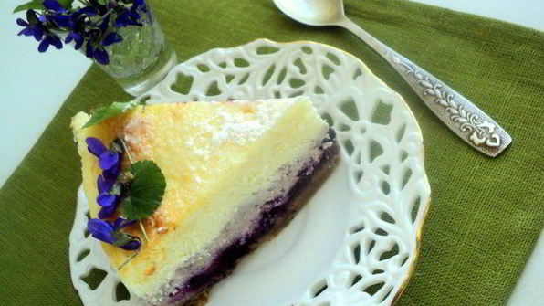 сырник с черникой фиалки