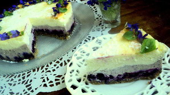 сырник с черникой фиалки