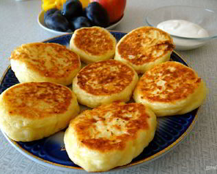 Сырники с грушей и яблоком