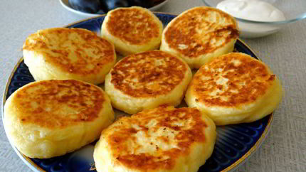 Сырники с грушей и яблоком