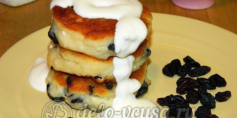 Рецепт сырников с изюмом