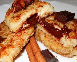 Сырники с шоколадом в овсяных хлопьях