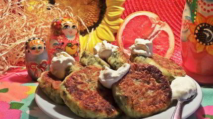 Сырники со шпинатом и кунжутом