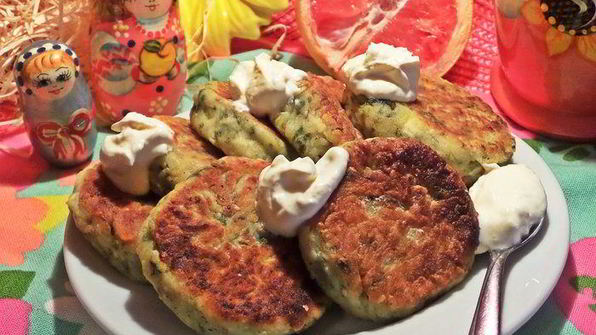 сырники со шпинатом и кунжутом