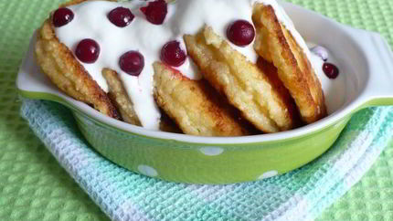 Сырники ванильные с курагой