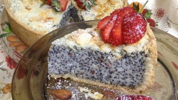 творожник с маком и миндалем