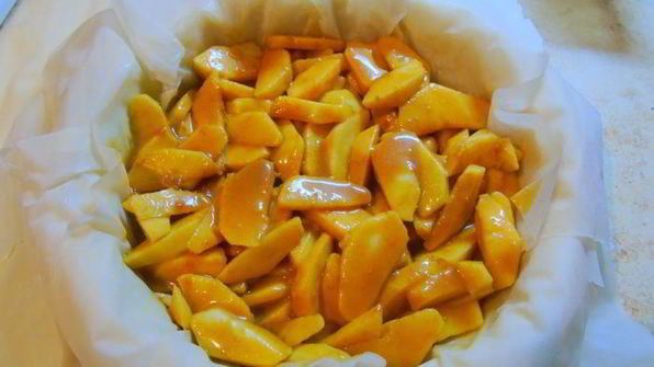 яблочно-карамельный пирог с тестом фило