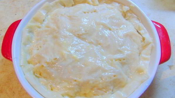 яблочно-карамельный пирог с тестом фило