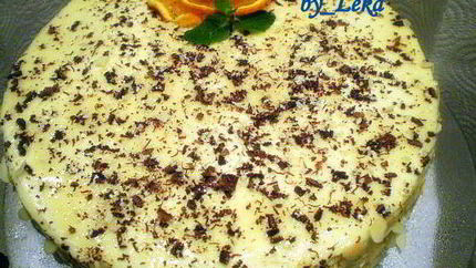 Бисквитный торт с творогом и бананами