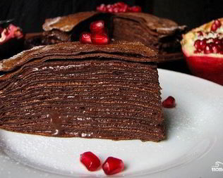 Блинный торт шоколадный