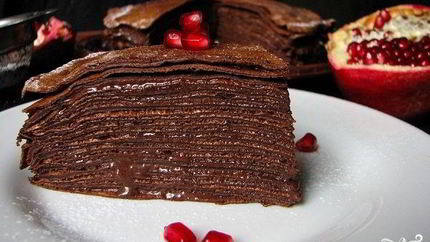 Блинный торт шоколадный