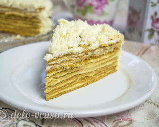 Карамельный медовик с апельсиновым кремом