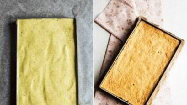 клубнично-фисташковый торт