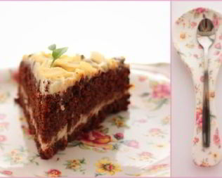 Морковно-шоколадный торт с кремом