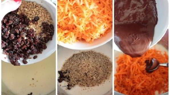 морковно-шоколадный торт с кремом