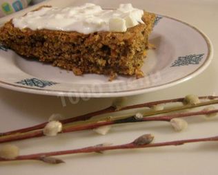 Морковный торт с грецкими орехами