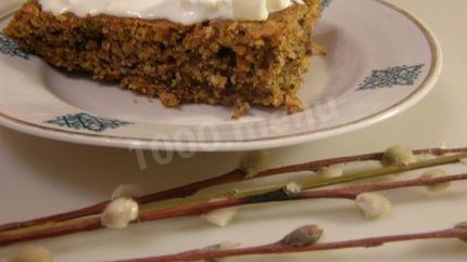 Морковный торт с грецкими орехами