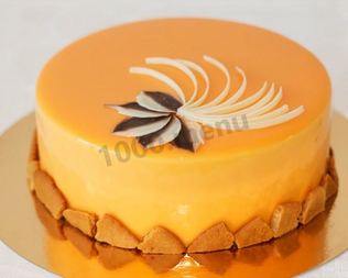 Муссовый торт с зеркальной глазурью Медовый