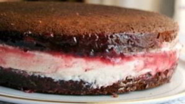 шоколадно-творожный торт