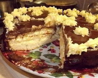 Торт Чародейка с ванильным кремом