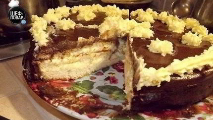 Торт Чародейка с ванильным кремом