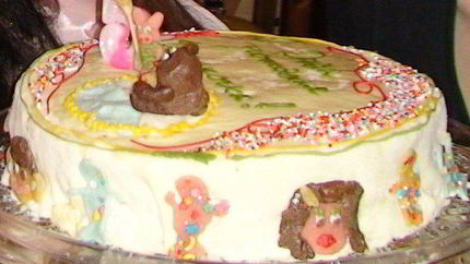 Торт на день рождения Полянка Винни Пуха