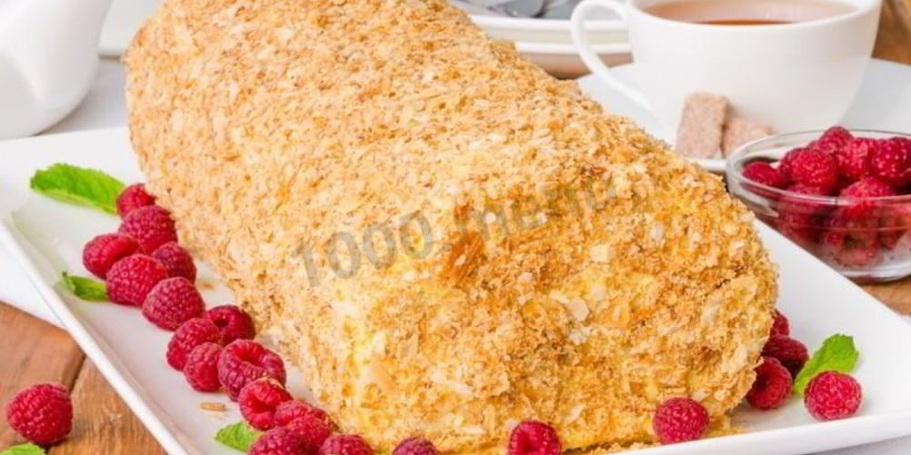 Рецепт торта полено слоеное