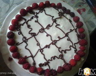 Торт Сметанное чудо с вишневой начинкой