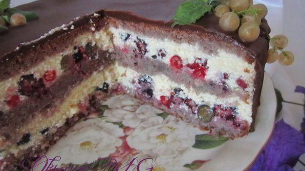 торт ягодная мелодия