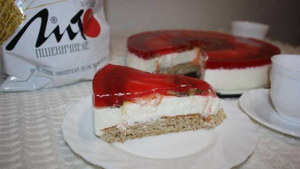 творожный торт с фруктами