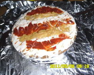 Закусочный тортик Чесночный хлебушек