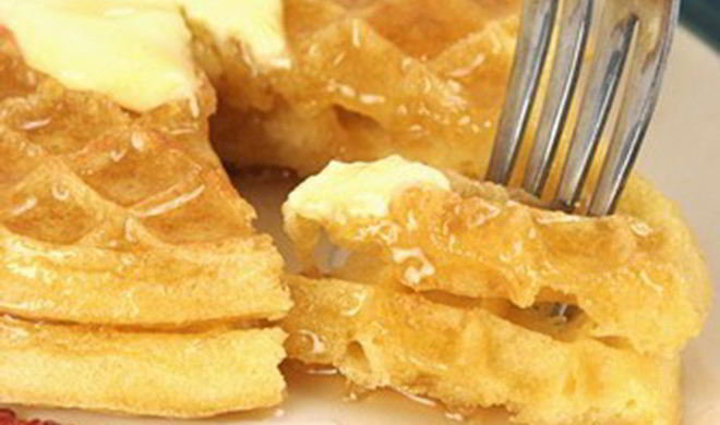 Бельгийские вафли с беконом