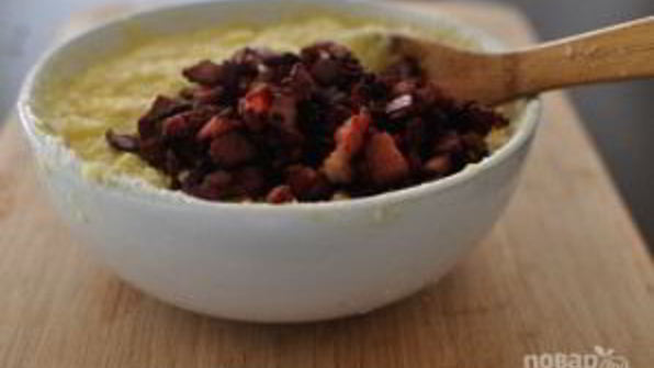 картофельные вафли с беконом