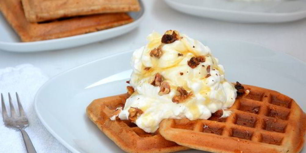 Рецепт цельнозерновых вафель без сахара