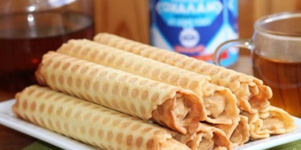 Рецепт вафельных трубочек с кремом