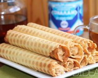 Вафельные трубочки с кремом