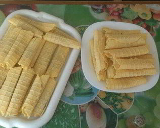 Вафельные трубочки со сгущенкой
