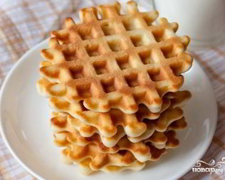 Вафли на сметане в электровафельнице
