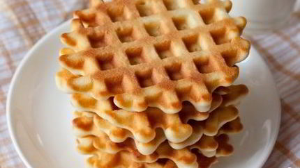 Вафли на сметане в электровафельнице