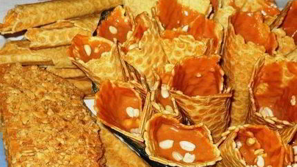 Вафли со сгущенкой