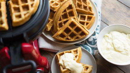 Вафли в вафельнице мягкие